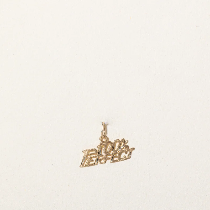 10k Yellow Gold '100% Perfect' Charm