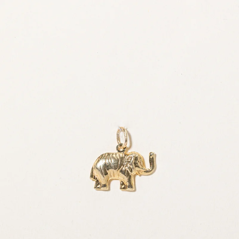 10k Yellow Gold Elephant Charm