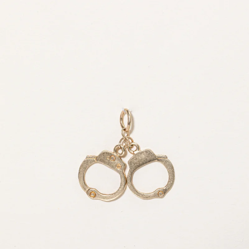 10k Yellow Gold Handcuffs Charm