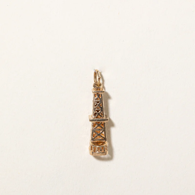 10k Yellow Gold Watchtower Charm