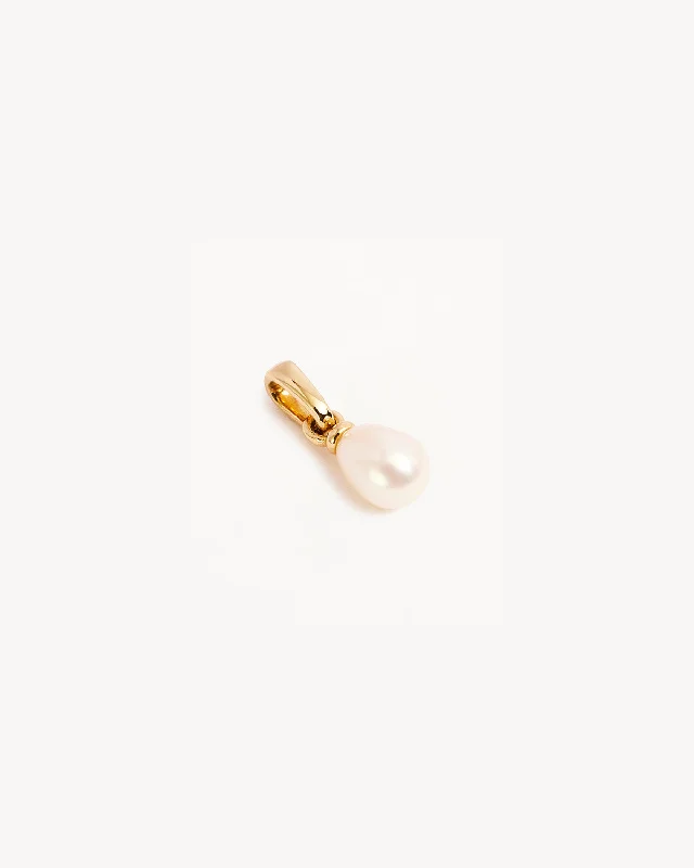 14k Solid Gold Tranquillity Pearl Necklace Pendant