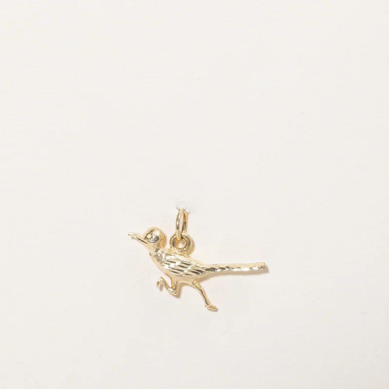 14k Yellow Gold Bird Charm