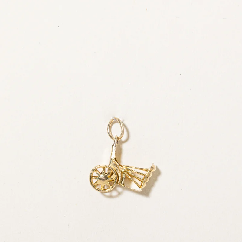 14k Yellow Gold Carriage Charm