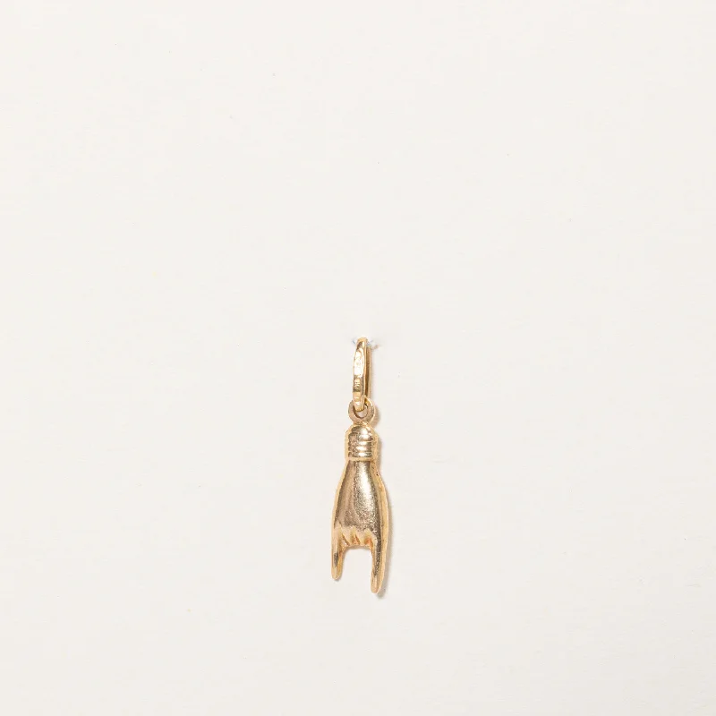 18k Yellow Gold Rock On Charm