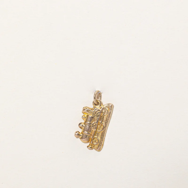 9k Yellow Gold Train Charm