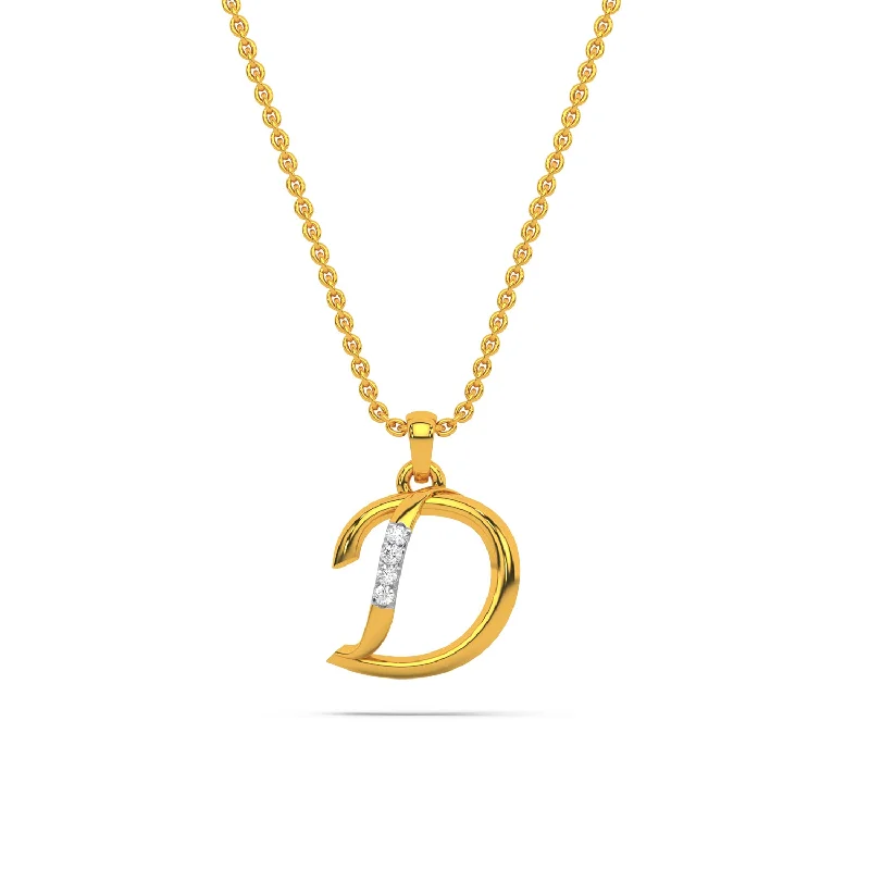 Alphabet D  Unisex Pendant