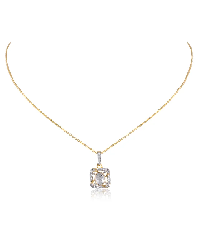 Herminia Polki And Diamond Pendant