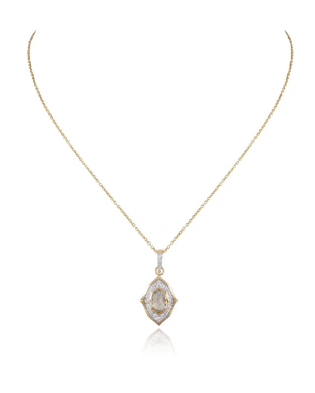 Pallavi Polki And Diamond Pendant