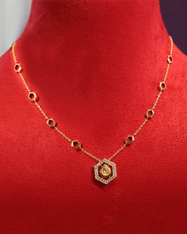 Sufiya Polki And Diamond Pendant