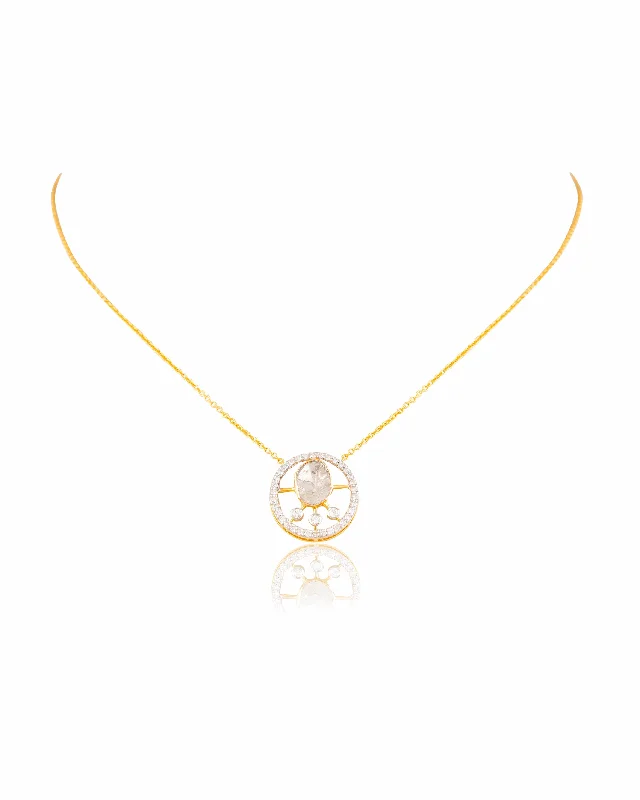 Trista Polki And Diamond Pendant