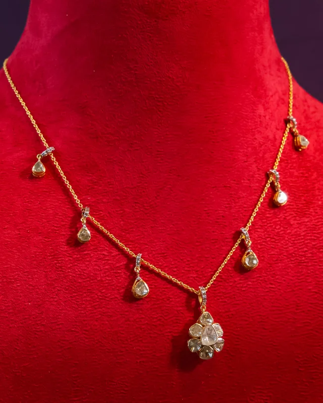 Vidika Polki And Diamond Pendant