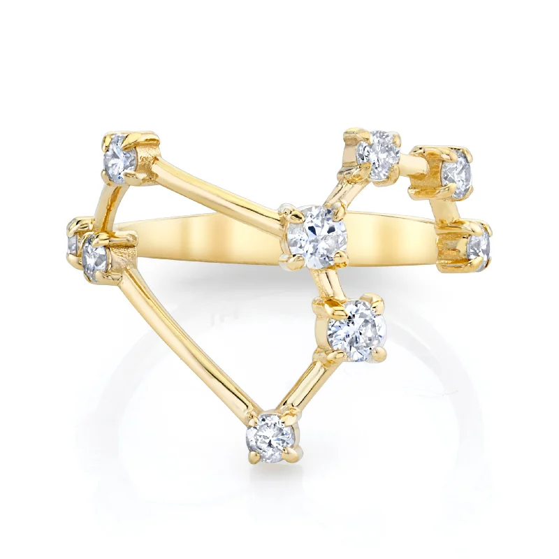 14k Prong Set Leo Constellation Ring | Ready to Ship