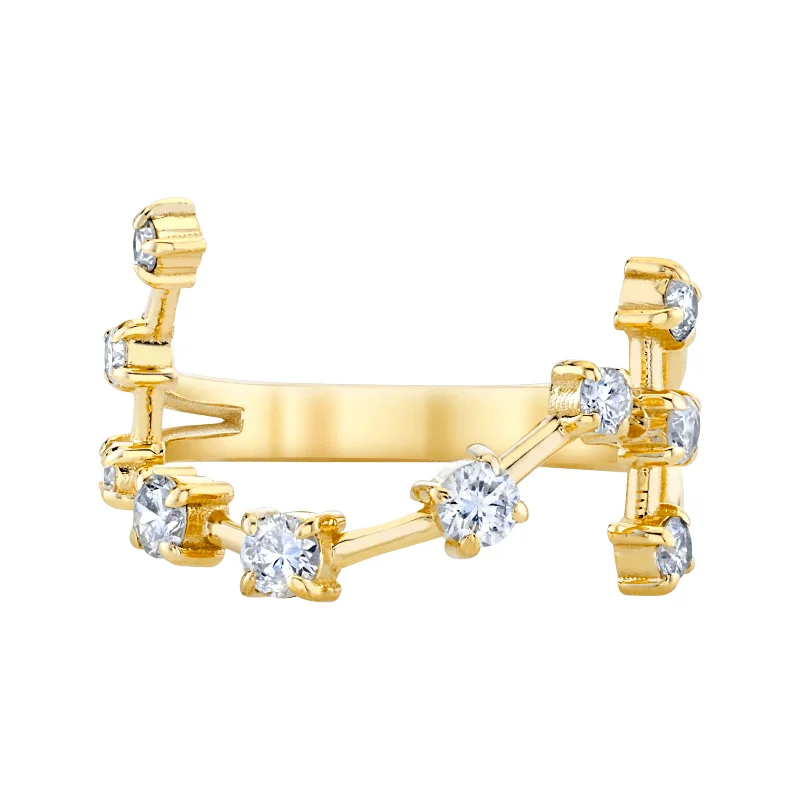 14k Prong Set Scorpio Constellation Ring | Ready to Ship