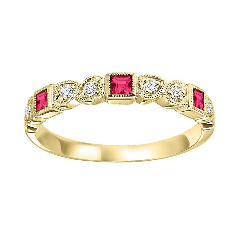 10KY Ruby Band 1/10CTW | Stackable Ring