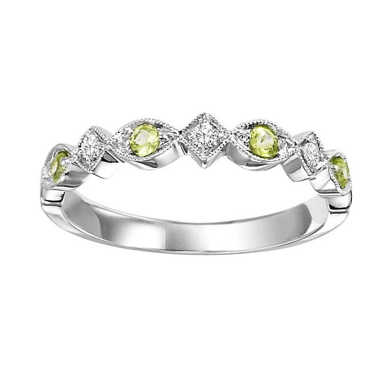 10KW Peridot Band 1/20CTW | Stackable Ring