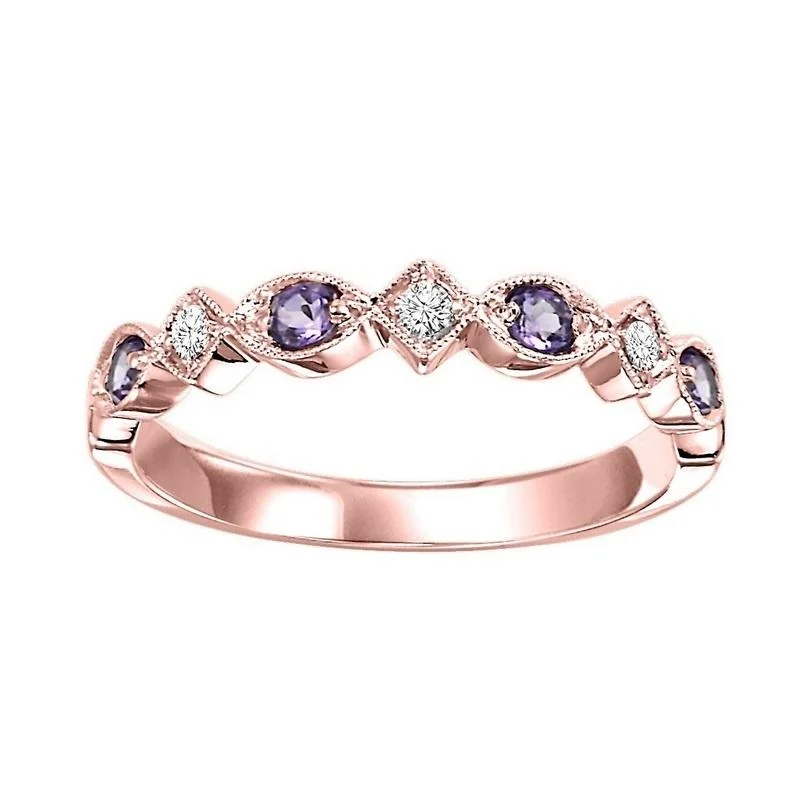 10KR Alexandrite Band | Stackable Ring