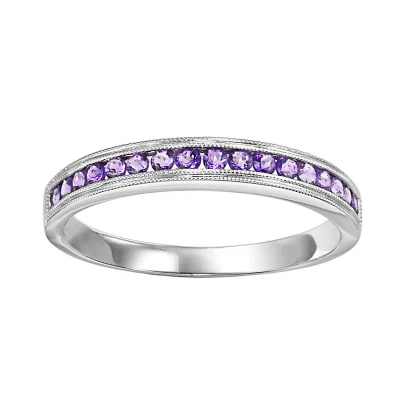 10KW Channel Alexandrite Band | Stackable Ring