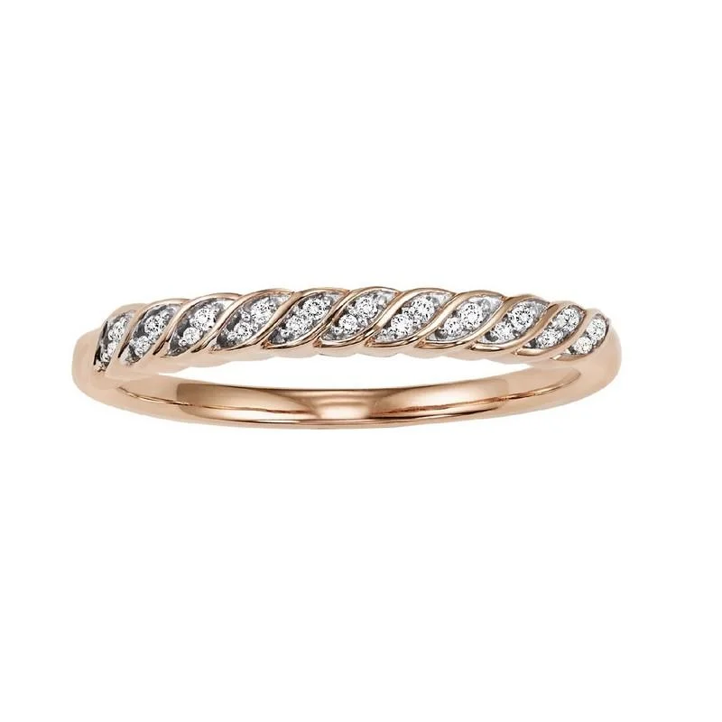 10KR Diamond Band 1/10CTW | Stackable Ring