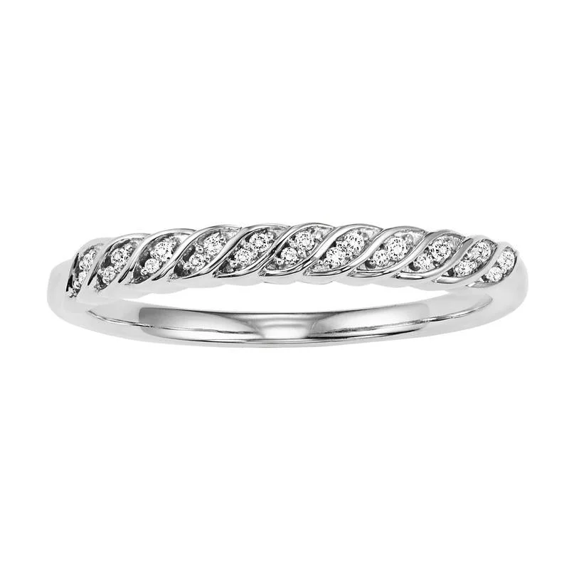 10KW Diamond Band 1/10CTW | Stackable Ring