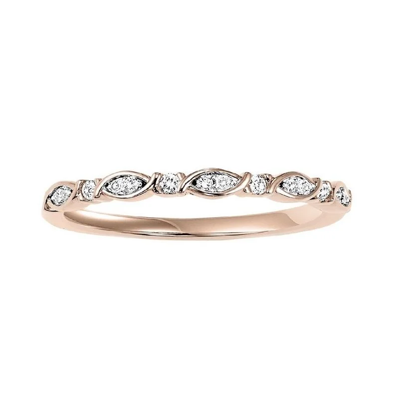 14KR Diamond Band 1/10CTW | Stackable Ring