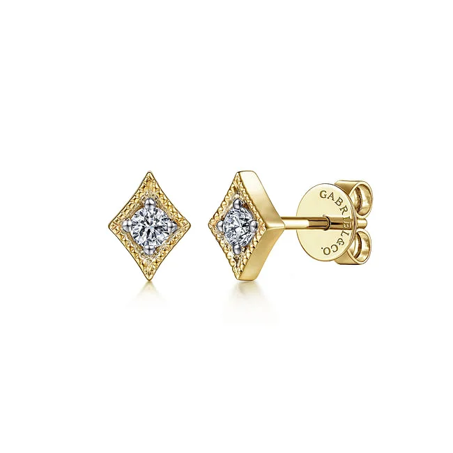 Gabriel & Co. Yellow Diamond Stud Earrings