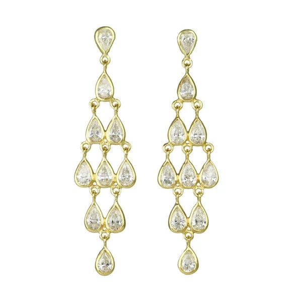 Teardrop Diamond "Kite" Earrings