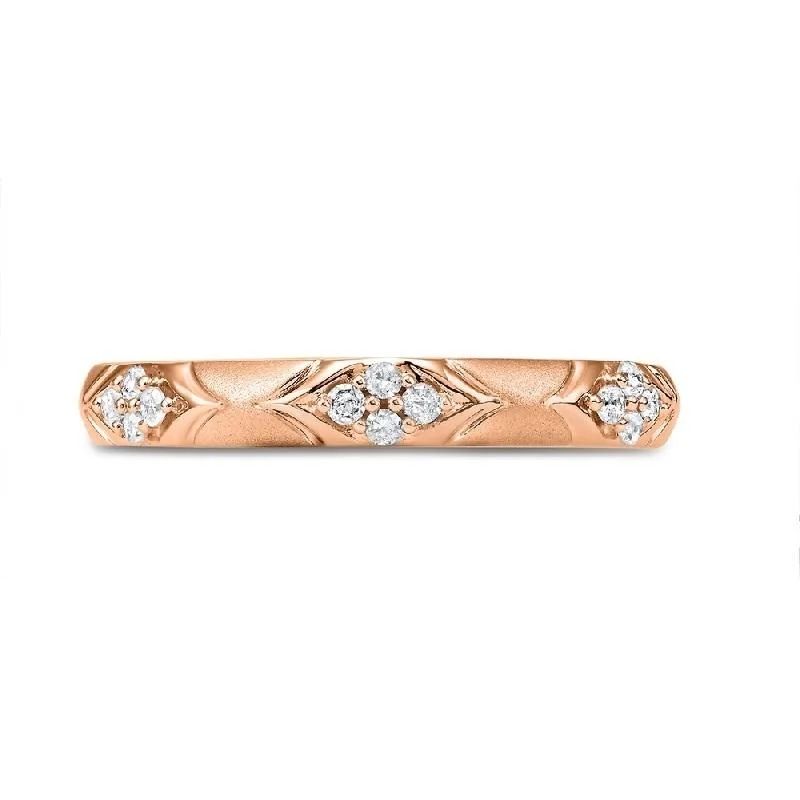 14KR Diamond Band 1/8CTW | Stackable Ring