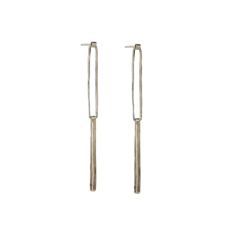 "Jessie" Sterling Silver Double Rectangular Link Earrings