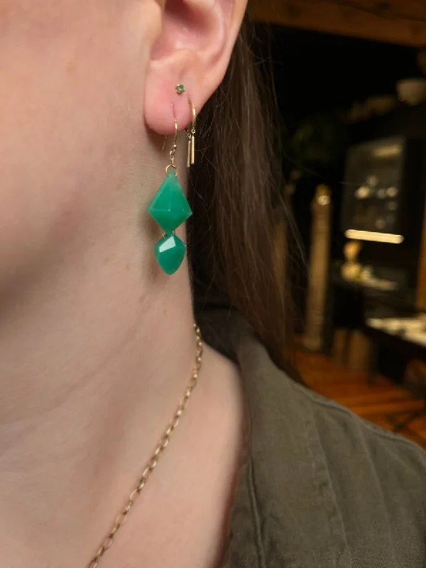 Ten Thousand Things Chrysoprase Double Drop Earrings