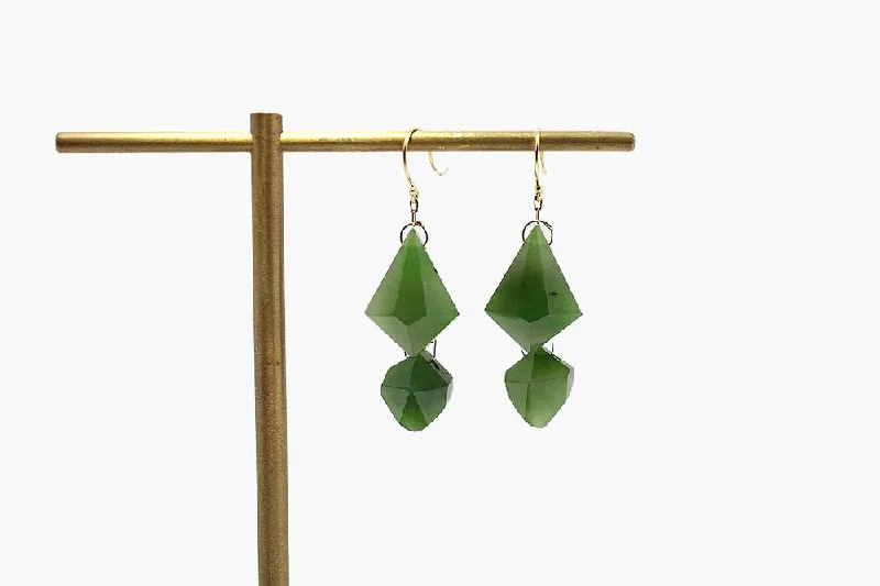 Ten Thousand Things Jade Double Drop Earrings