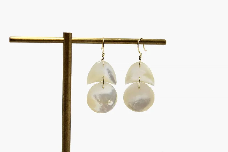 Ten Thousand Things Mother of Pearl Tiny Arp Earrings