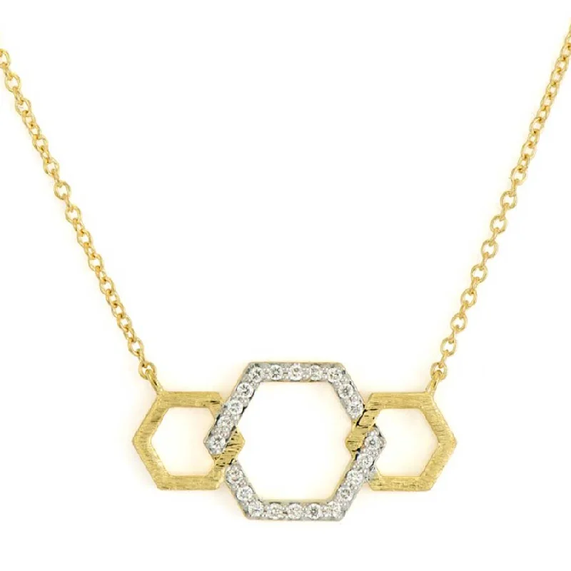 Jude Frances Triple Hexagon Necklace