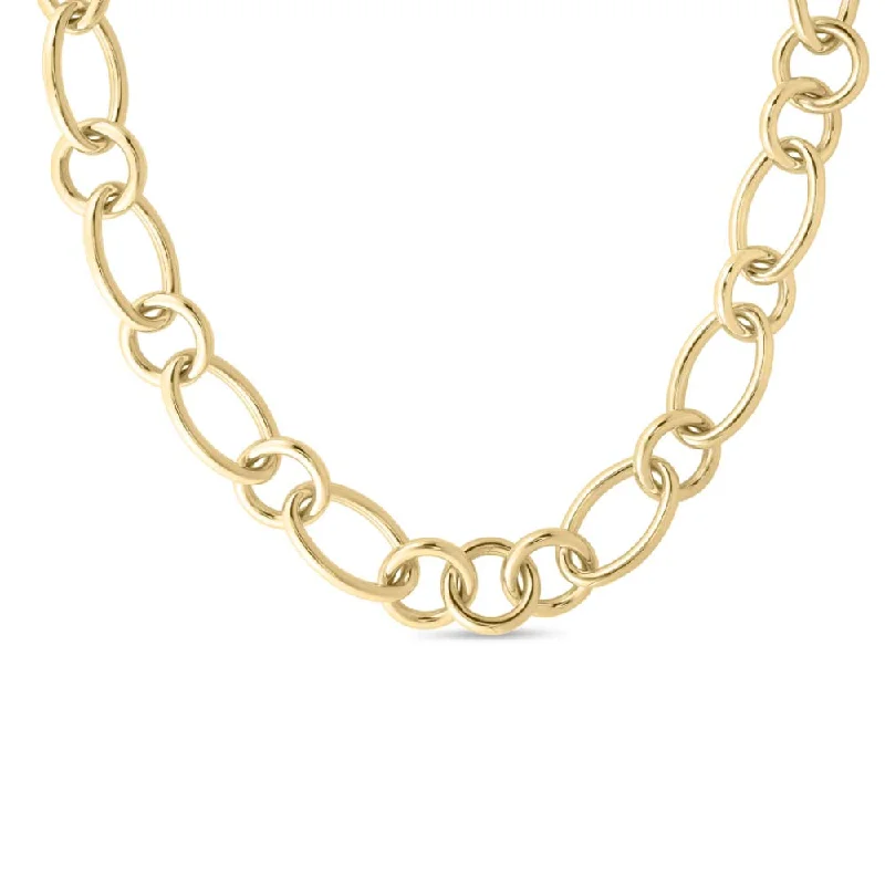 Roberto Coin Round and Oval Link Chain Necklace