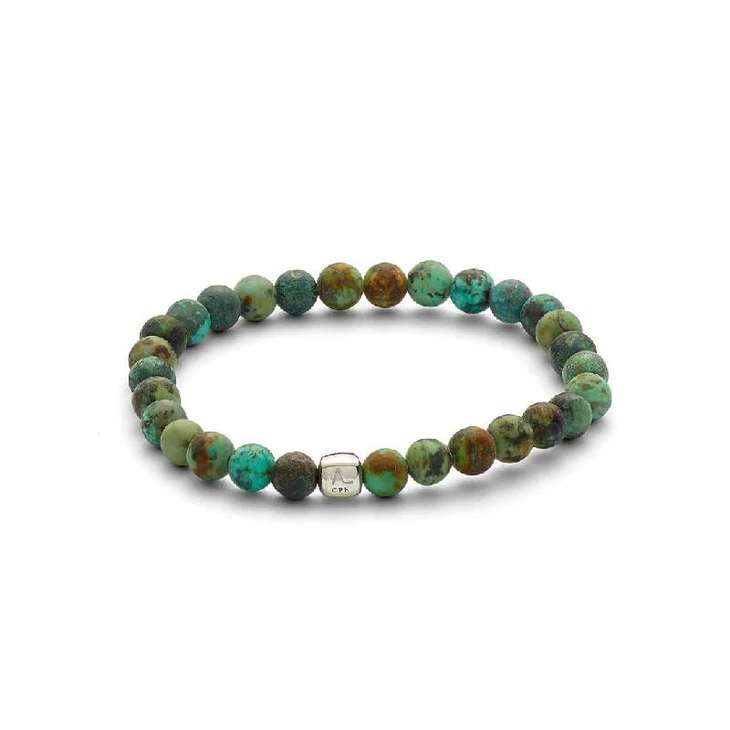 ColorUp Amazon (6mm) Silver Bracelet w. Turquoise