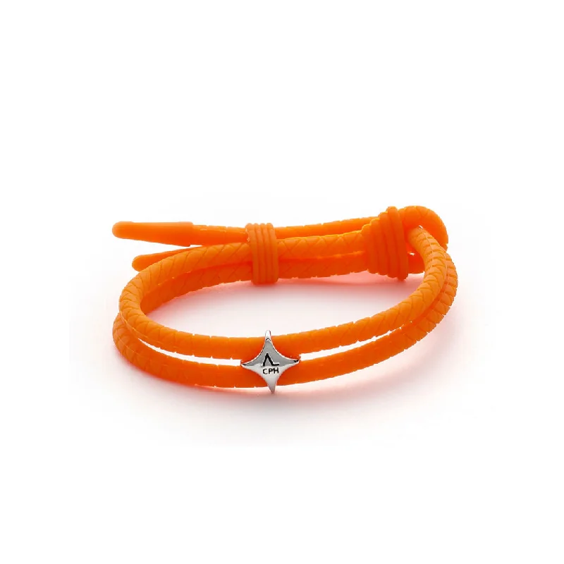 Roland Garros Orange Silver Bracelet