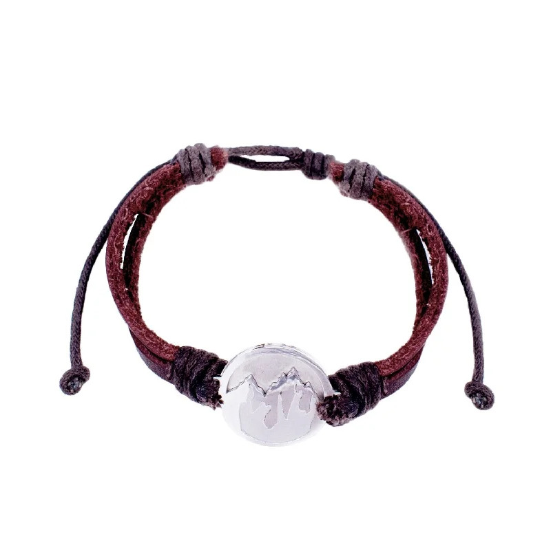 Faith to Move Mountains Leather Bracelet