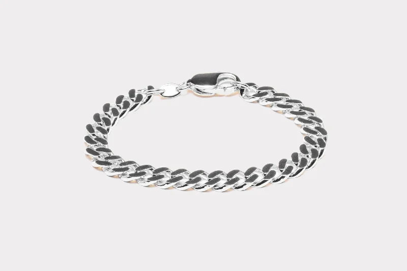 IX Chunky Curb Silver Bracelet