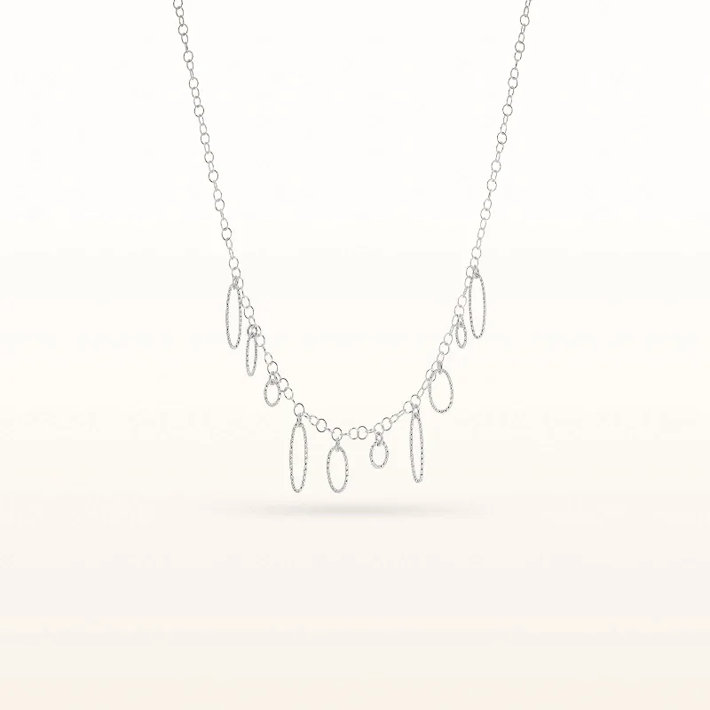 Multi-Shape Diamond Cut Necklace in 925 Sterling Silver