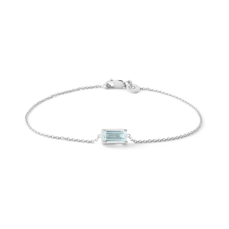 Nord Blue 18K Whitegold Bracelet w. Aquamarine & Diamond