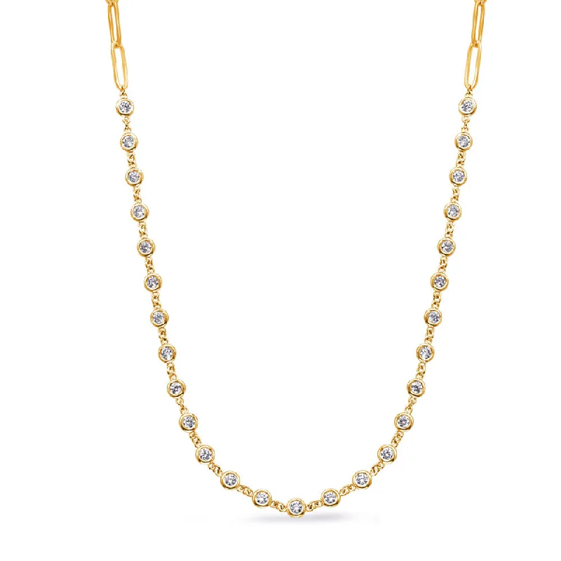 Yellow Gold Diamond Necklace