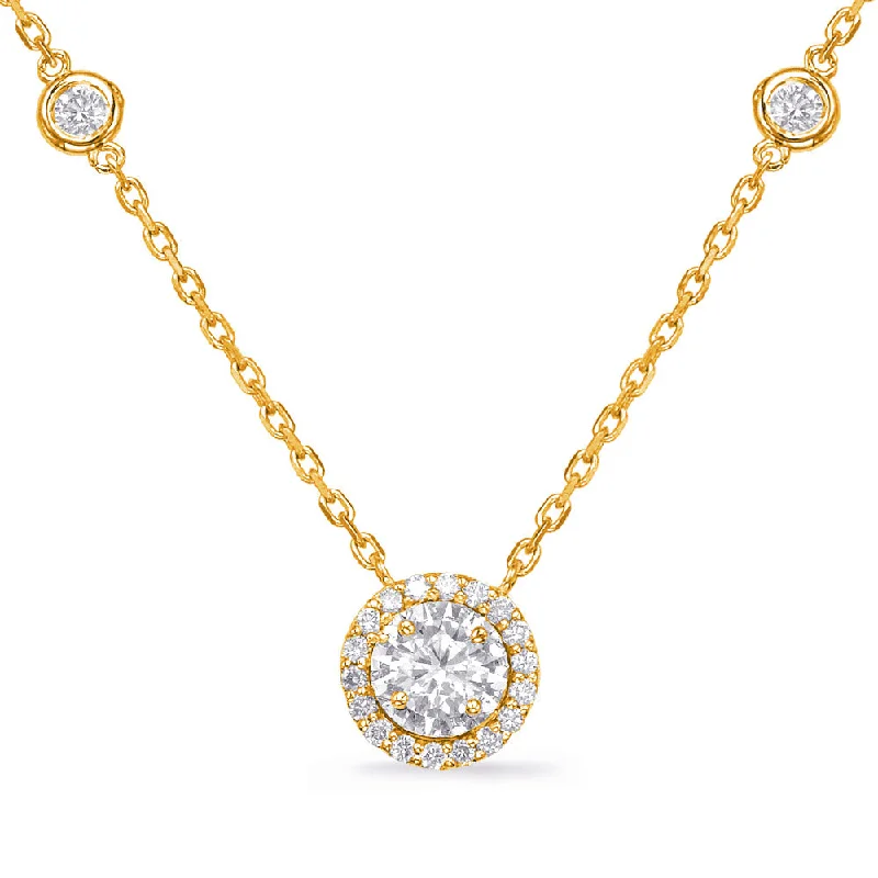 Yellow Gold Halo Diamond By The Yard