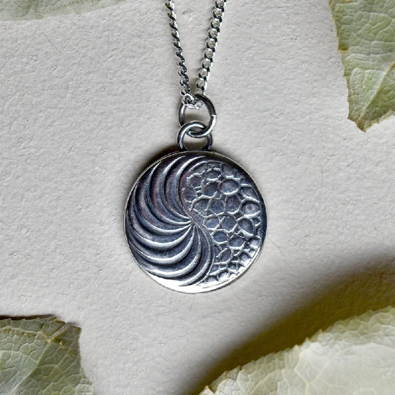 'Yin-Yang' Die Struck Silver Necklace